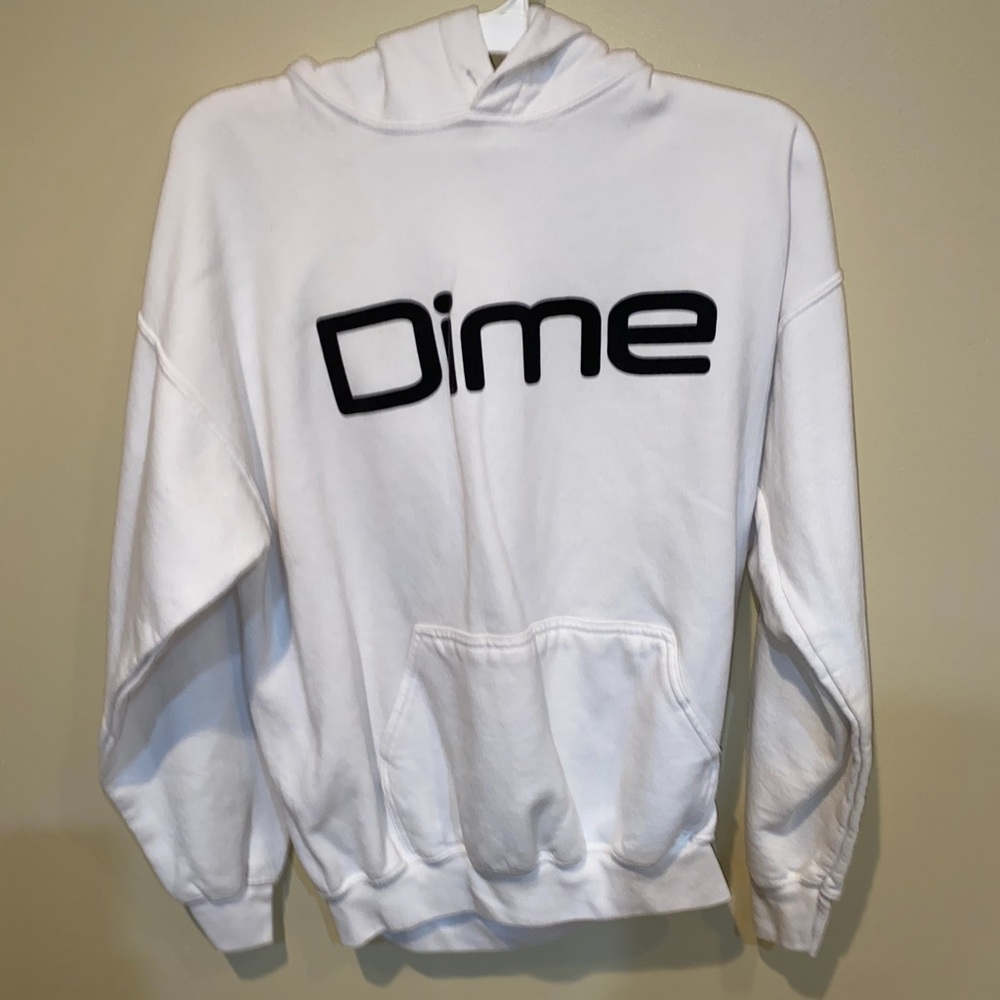 White Gildan hoodie